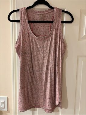 CALIA by Carrie Underwood Pink Heathered Scoop Neck Tank